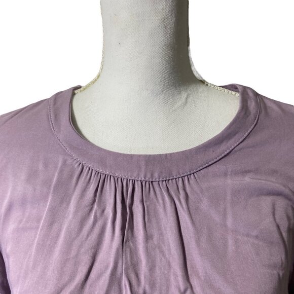 JustFab New Long Sleeve Pleated Purple‎ Size Medium Fit Flare Business Casual - Picture 11 of 15